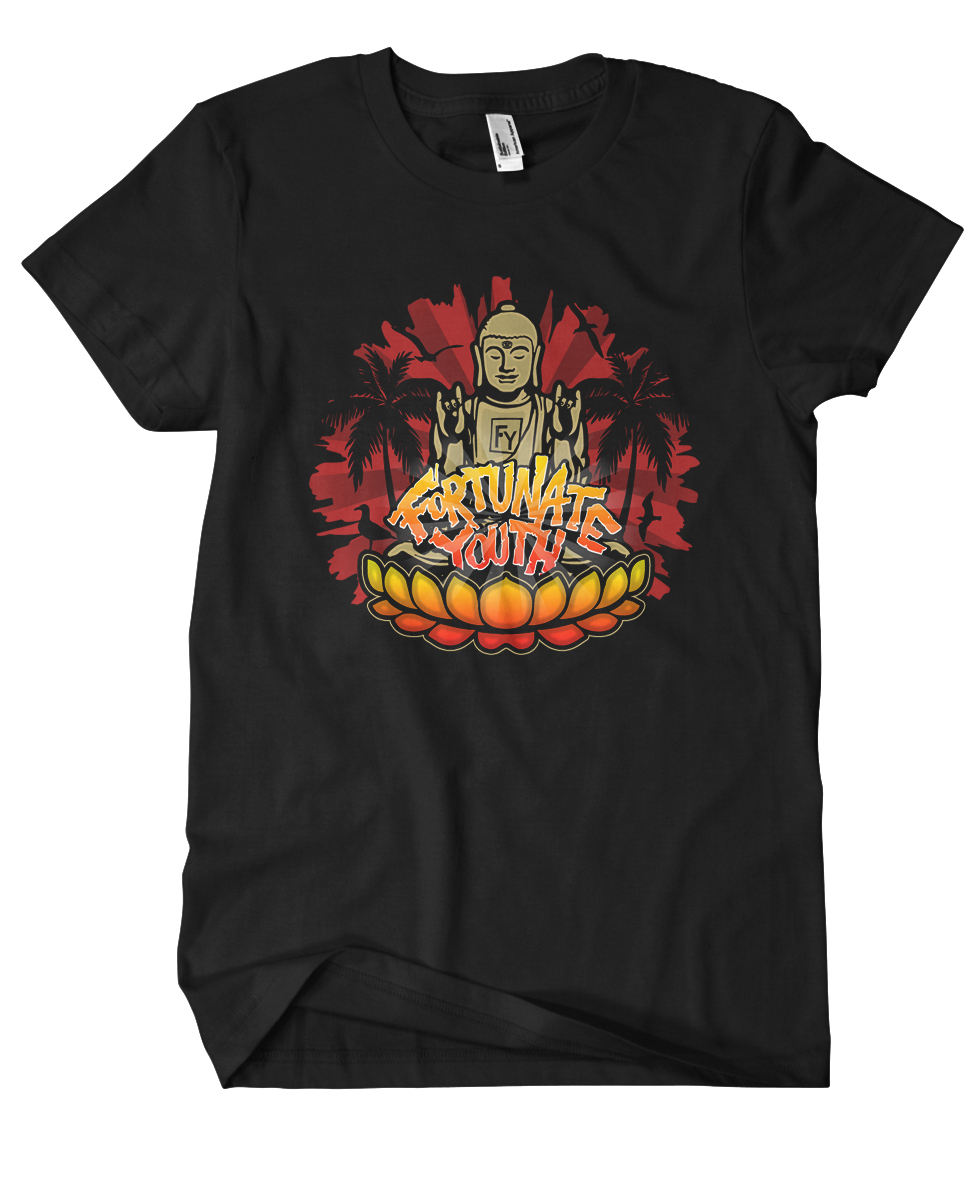 FORTUNATE YOUTH BUDDHA BLACK TEE