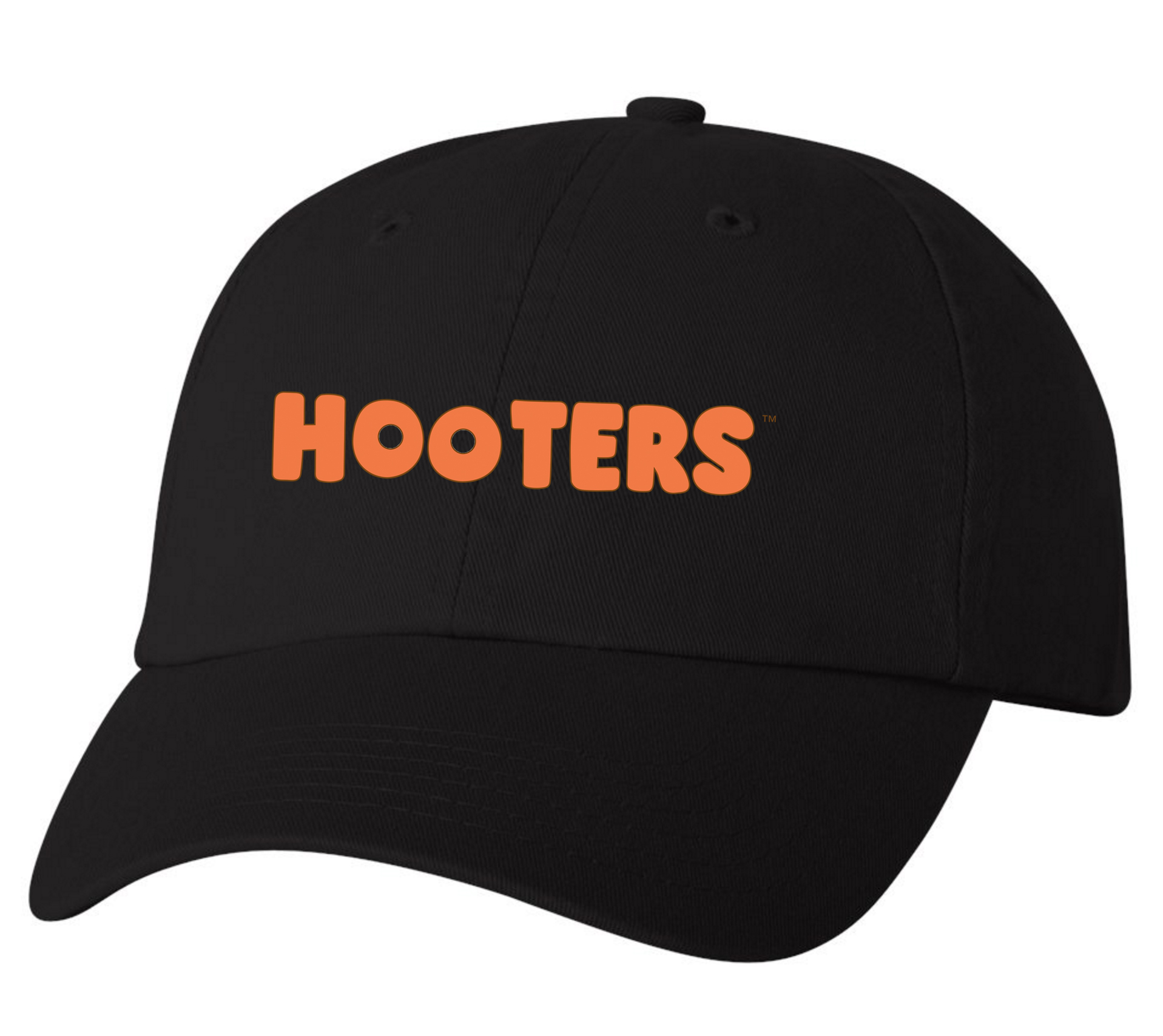 HOOTERS DAD HAT TEXT BLACK