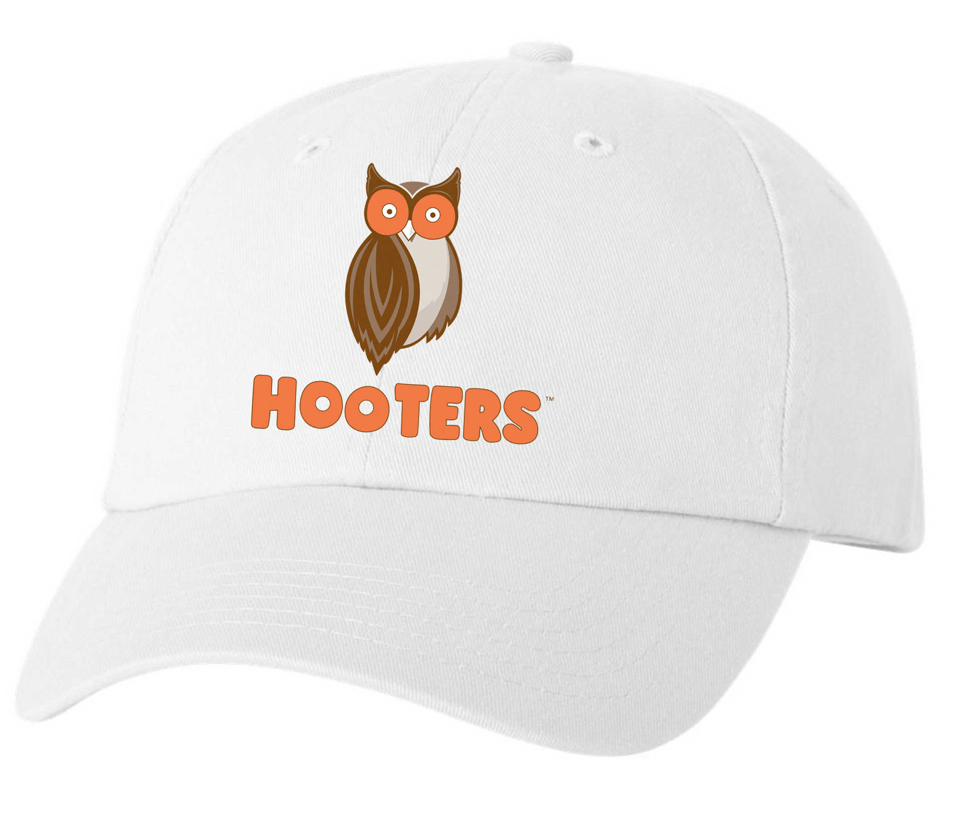 HOOTERS WHITE FULL LOGO DAD HAT