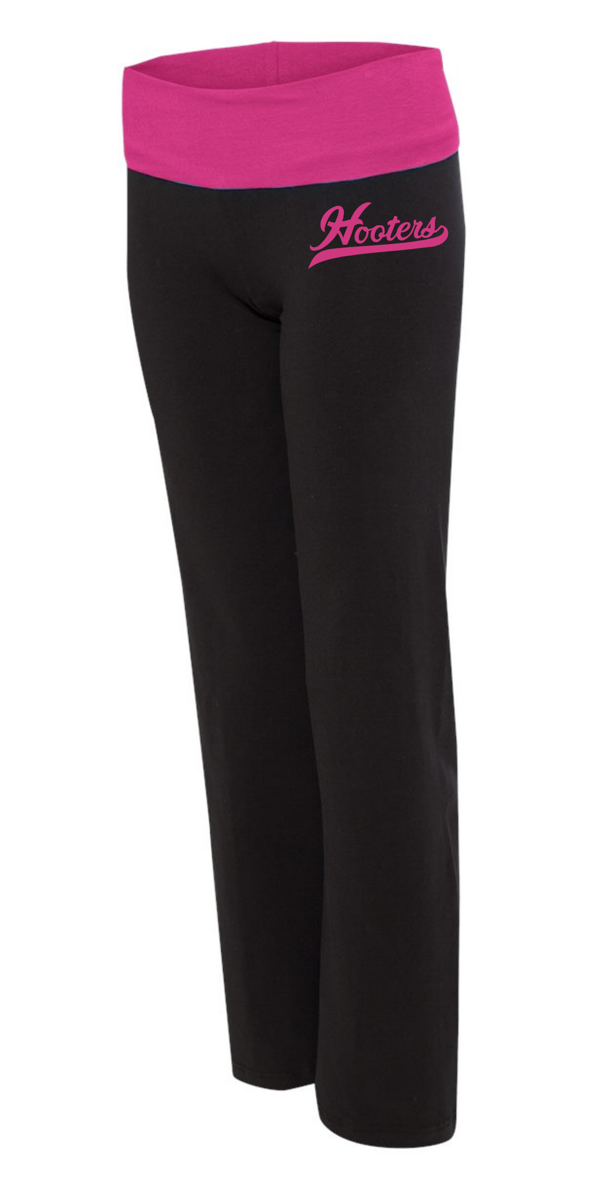 HOOTERS YOGA PANTS PINK BLACK