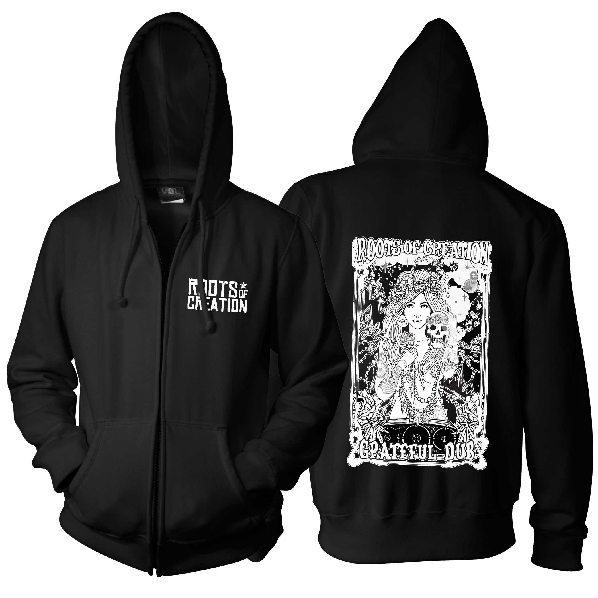 ROC GIRL HOODIE BLACK ALT