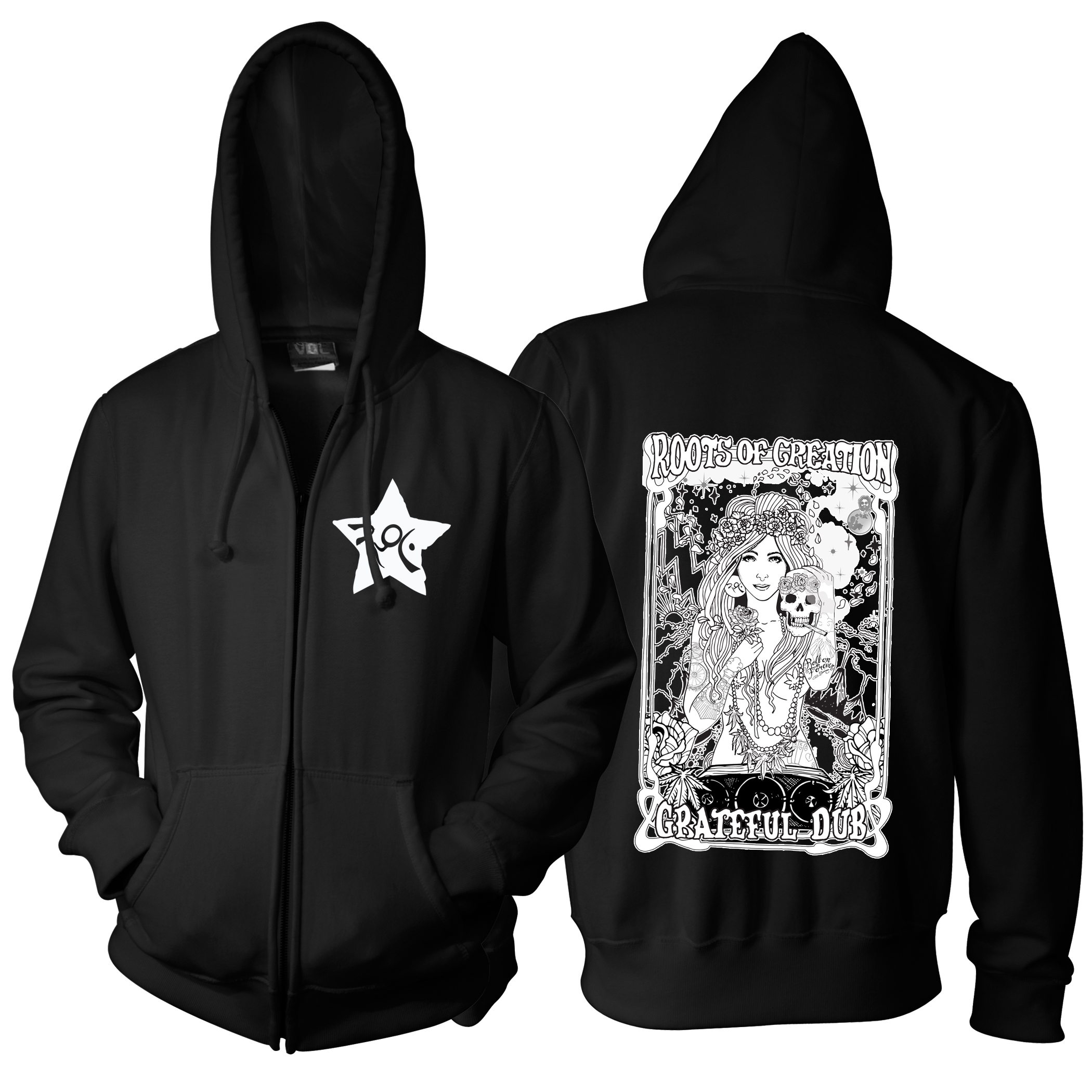 ROC GIRL HOODIE BLACK